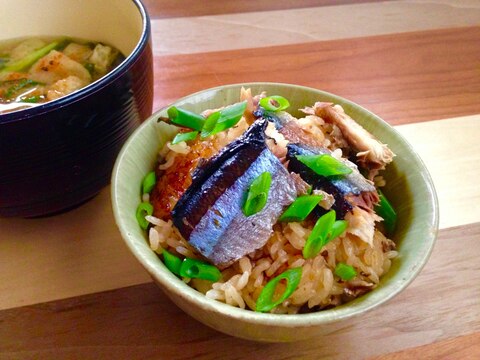 焼さんまの炊き込みご飯♪